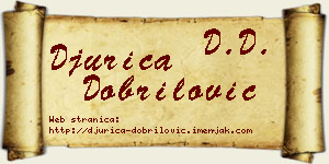 Đurica Dobrilović vizit kartica